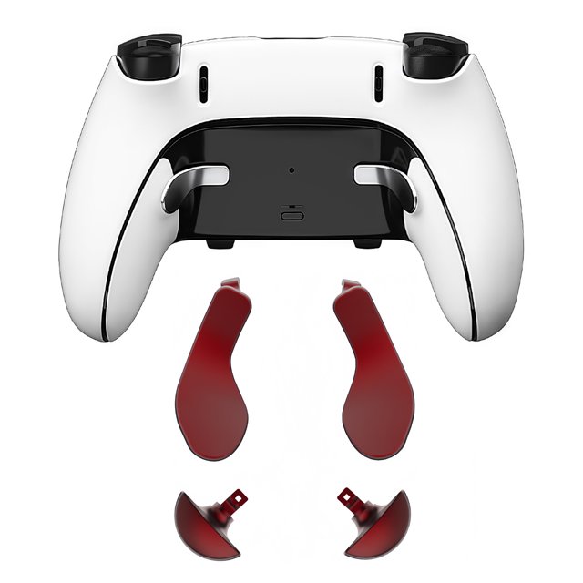 Metal Back Paddle Kit for PS5 Edge Elite Controller - 4PCS Set with Magnetic Attachment, Short & Long Paddles for Enhanced Gaming Performance