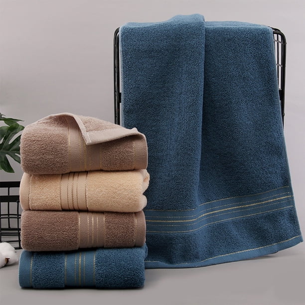 Pack de 3 toallas de algodón | Toallitas absorbentes 100% naturales | Toallas de manos y cara suaves, gruesas y duraderas | Transpirable Respetuoso con el medio ambiente | Toallas de baño domésticas