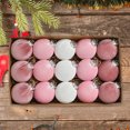 thumbnail image 3 of 15 unids/caja bolas de plástico adornos decoración de árbol de Navidad 8cm decoración del hogar de fiesta, 3 of 9