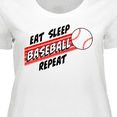 thumbnail image 4 of Inktastic Eat, Sleep, Baseball, Repeat Women's Plus Size T-Shirt, 4 of 5