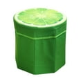 thumbnail image 3 of Dualoai Folding Storage Ottoman Fruit Pattern Footrest 11.42x11.42x11.81inch Toy Storage Box Foot Stool for Home Decor Office Bedroom Lemon, 3 of 9