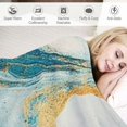thumbnail image 3 of Sheronv Marble Gold Border Abstract Painting Warm Lightweight Blanket Soft Fleece Throw Blanket All Seasons Sofa Decor Gift 50x60in, 3 of 6