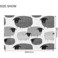 thumbnail image 3 of GZHJMY Gray Sheeps Bathroom Rug Rectangular Bath Mat Non Slip Bath Rugs Absorbent Shaggy Bathmats for Sink Shower 16" x 24", 3 of 7