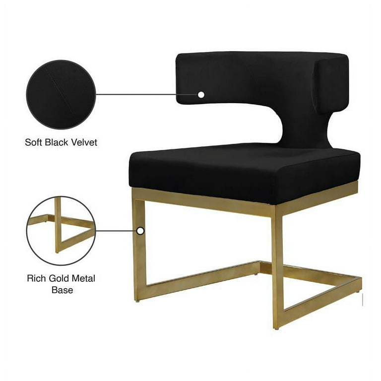 Meridian Furniture Alexandra Faux Leather Dining Chair - Chrome Meridian Furniture Alexandra Faux Leather Dining Chair - Chrome