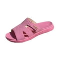 thumbnail image 2 of Mqqzkk Flat Sandals For Women Summer Beach Open Toe Sandals Shower Vacation Slides Shoes for Women Footwear, 2 of 9