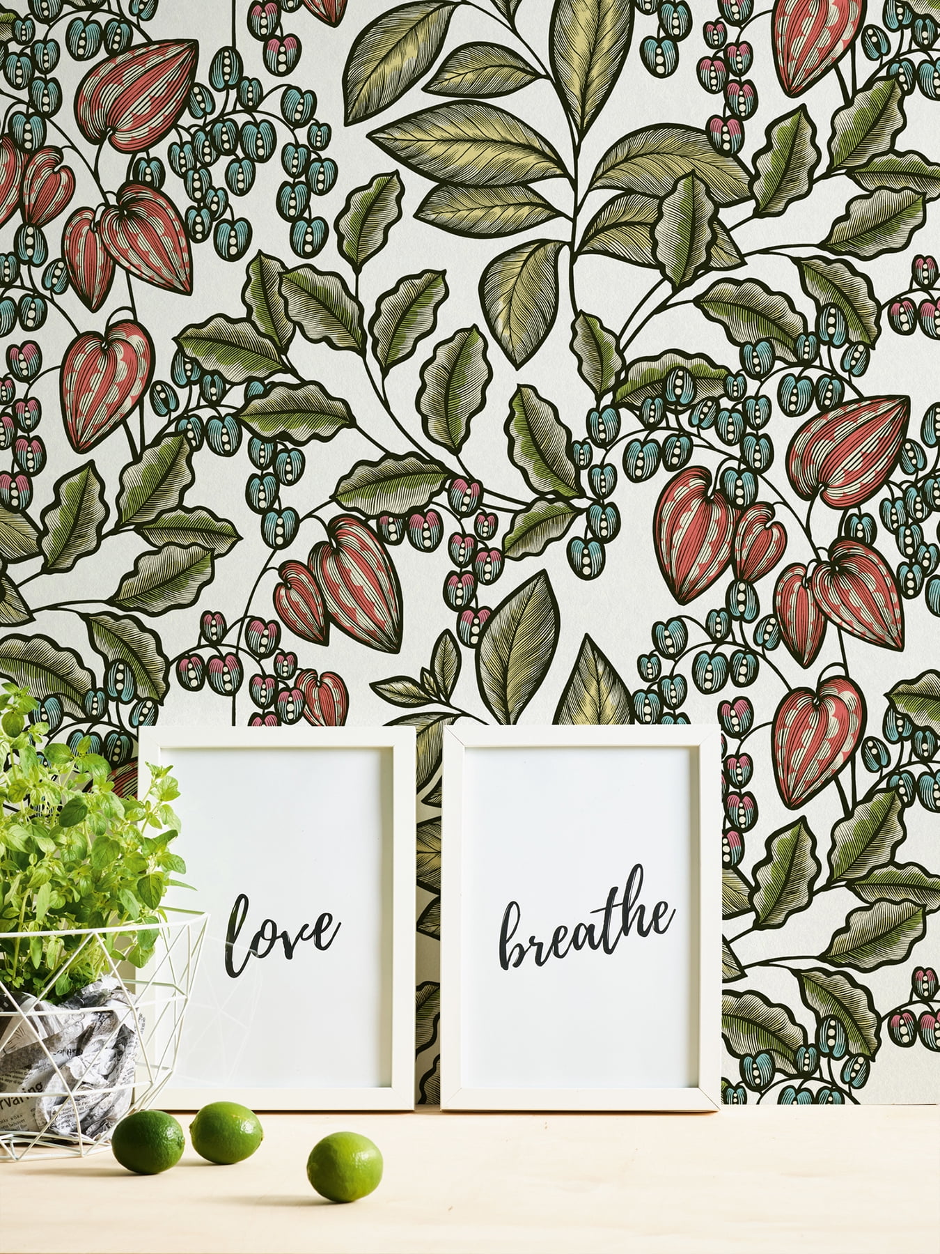 AS Creation Leif White Vine Trail Wallpaper