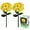Yellow, variant on Solar LED Metal Flower Stake Lights - Multiple Colors