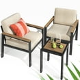 thumbnail image 3 of Zinus Dillon Aluminum and Poly Lumber Outdoor 3 Piece Chat Set, Black, 3 of 17