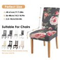 thumbnail image 6 of Artistic Wildflower Tropical Flower and Leaves Rustic Dining Chair Covers 4 Pack Washable Polyester Stretch Slipcovers Removable Seat Protector for Summer Dining Room, 6 of 7