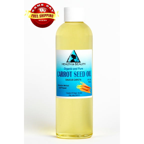 Carrot Seed Oil Organic Carrier Cold Pressed Premium Fresh 100% Pure 4 oz