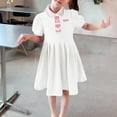 thumbnail image 6 of PINQI Holiday Dresses for Toddler Girls Kids Baby Girls Dress Princess Dress Children Dress Casual Dress Small Flying Sleeve Dress, 6 of 9