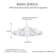 thumbnail image 6 of Rosec Jewels Moissanite Marquise Engagement Ring for Women - 4X8 mm - Designer Ring - D-VS1 Quality Certified, 10K White Gold, US 6.00, 6 of 9