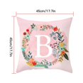 thumbnail image 2 of maskred Pillowcase Comfortable Pillow Cover Alphabet Design Floral Printed Pattern Pillow Cover Home Office Sofa Cushion Case 2 1Set, 2 of 6