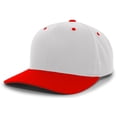 thumbnail image 2 of Pacific Headwear Cotton-Poly Hook-And-Loop Adjustable Cap 302C Silver/Red Os, 2 of 2