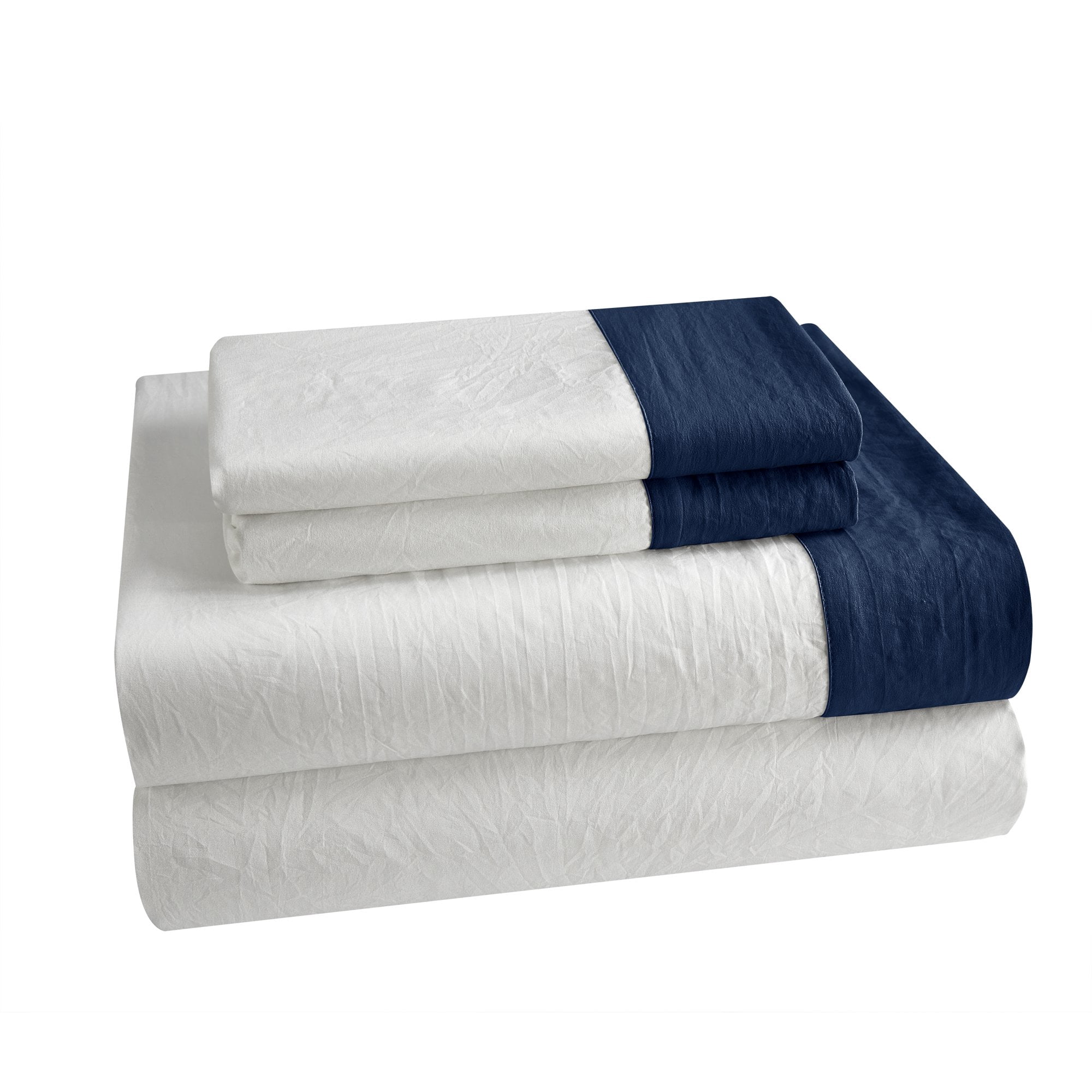 Better Homes & Gardens Navy Buckingham Jacquard 12 Piece Pre Washed Bed in a Bag, King