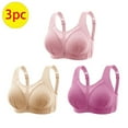 thumbnail image 2 of Timegard 3pc Bras for Women No Underwire Mesh Adjustable Strap Full Coverage Breathable Comfy Seniors Bra, 2 of 7