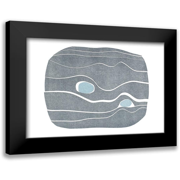 Delamater, Rob 14x11 Black Modern Framed Museum Art Print Titled - River Stones IX