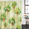thumbnail image 2 of Palm Tree Bathroom Shower Curtains with 12 Hooks Polyester Waterproof Shower Curtain for Stalls and Bathtubs Yellow Rustic Summer Tropical Coconut Plants Decorative Bathroom Curtain 36x78 Inches, 2 of 9