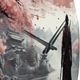 thumbnail image 3 of Designart "Samurais Resolve Asian Painting II" Asian Oversized Wall Clock, 3 of 5