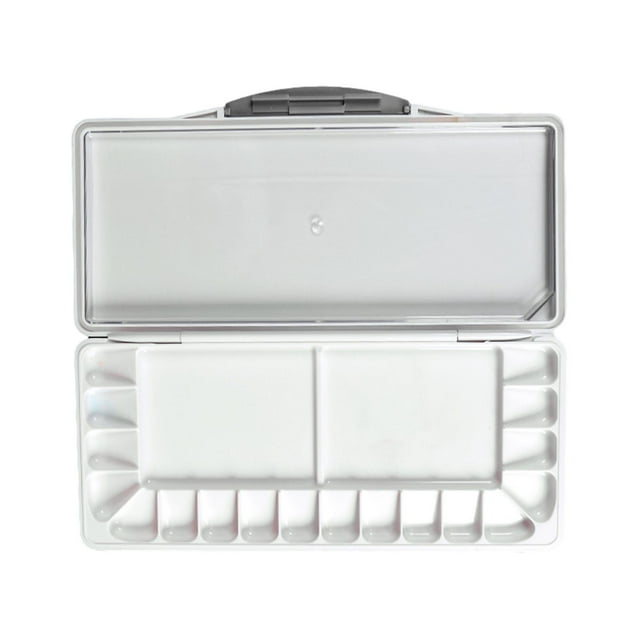 Paleta de acuarela, paleta de pintura con área de mezcla, hermética con tapa, bandeja de caja de pintura de gran capacidad, paleta de pintura para 18 pozos