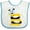 White and Blue, variant on Inktastic Cute Bee Initial B Boys or Girls Baby Bib