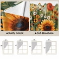 thumbnail image 3 of Spring Floral Kitchen Window Curtains, Swag Curtains Valance for Bedroom Living Room Bathroom, Summer Sunflower Botanical Vintage Rod Pocket Window Treatment Curtain Block Drapes 2 Panels 36"x63", 3 of 9