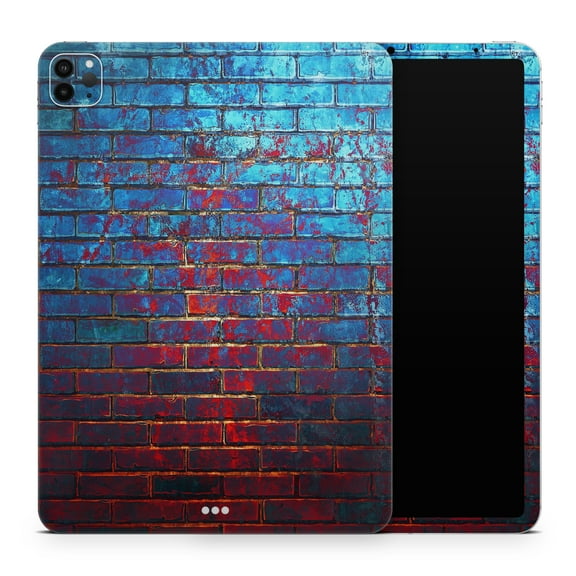 DesignSkinz Vivid Blue Brick Alley Full-Body Skin Decal Wrap Cover for iPad (A1219/A1337)