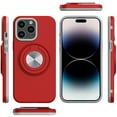 thumbnail image 6 of For Apple iPhone 16 Pro (6.3") Case, Metal Matte Hybrid with Invisible Rotational Ring Stand, Car Mount Friendly, Military Grade Slim Fit Sturdy Phone Cover (Red), 6 of 11