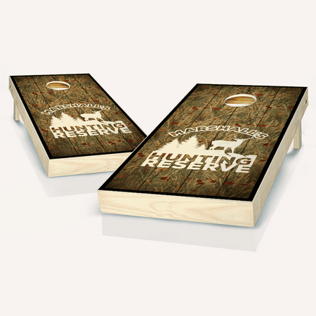Skip s Garage Hunting Reserve Solid Wood Cornhole Board Set