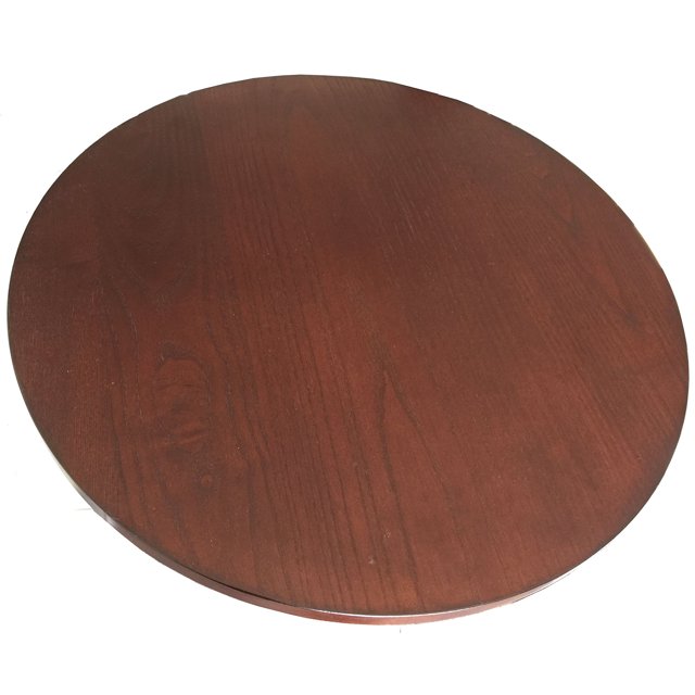 Container Furniture Direct 21 Inches Diameter Dark Brown Wood Rotating Turntable Lazy Susan 360 Swivel