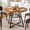 Rust, variant on CONCETTA 42 Inch Round Dining Table for 4-6, Farmhouse Kitchen & Dining Room Table with Dual-Tier Storage Shelf, Heavy-Duty Pedestal Metal Frame, Space-Saving Circular Table for Apartment, Black