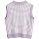 thumbnail image 1 of Suéter de punto con patrón de pata de gallo para mujer, chaleco sin mangas, suelto, con cuello en V, estilo años 90 Adepaton WMZY-697-7, 1 of 1