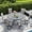 Black Table-Brown Chairs, variant on VOXBIN Patio Dining Set for 6 Outdoor Furniture Includes 53.1" Round Patio Table and Swivel Chairs, Black Tabletop and Brown Fabric
