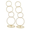 thumbnail image 3 of Luzkey Wedding Arch Stand Flower Arch Frame with Base Large Round Backdrop Stand for Stage Display Graduation Anniversary Decoration Gold 2PCS, 3 of 8