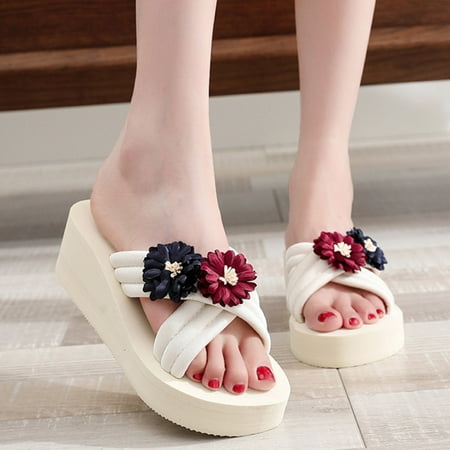 

NECHOLOGY Women Slippers Size 7 Fashion Spring And Summer Ladies Slippers Thick Bottom Memory Foam Slip on Slippers for Women NY1 7