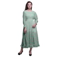 thumbnail image 1 of Bimba Robe de Plage Longue Maxi d'Été Bohème Gitane à Imprimé Floral pour Femmes, Smockée - X-Grand, 1 of 5