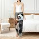 thumbnail image 4 of Fotbe Cartoon Pandas Basketball Pantalones de Pijama para Mujer, Pantalones de Dormir, Pantalones Pj con Cordón y Bolsillos-X-Large, 4 of 6
