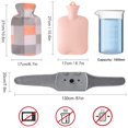 thumbnail image 2 of Bolsa de agua caliente, goma tóxica, 1000 ml, con funda de cintura para el dolor, 2 of 9