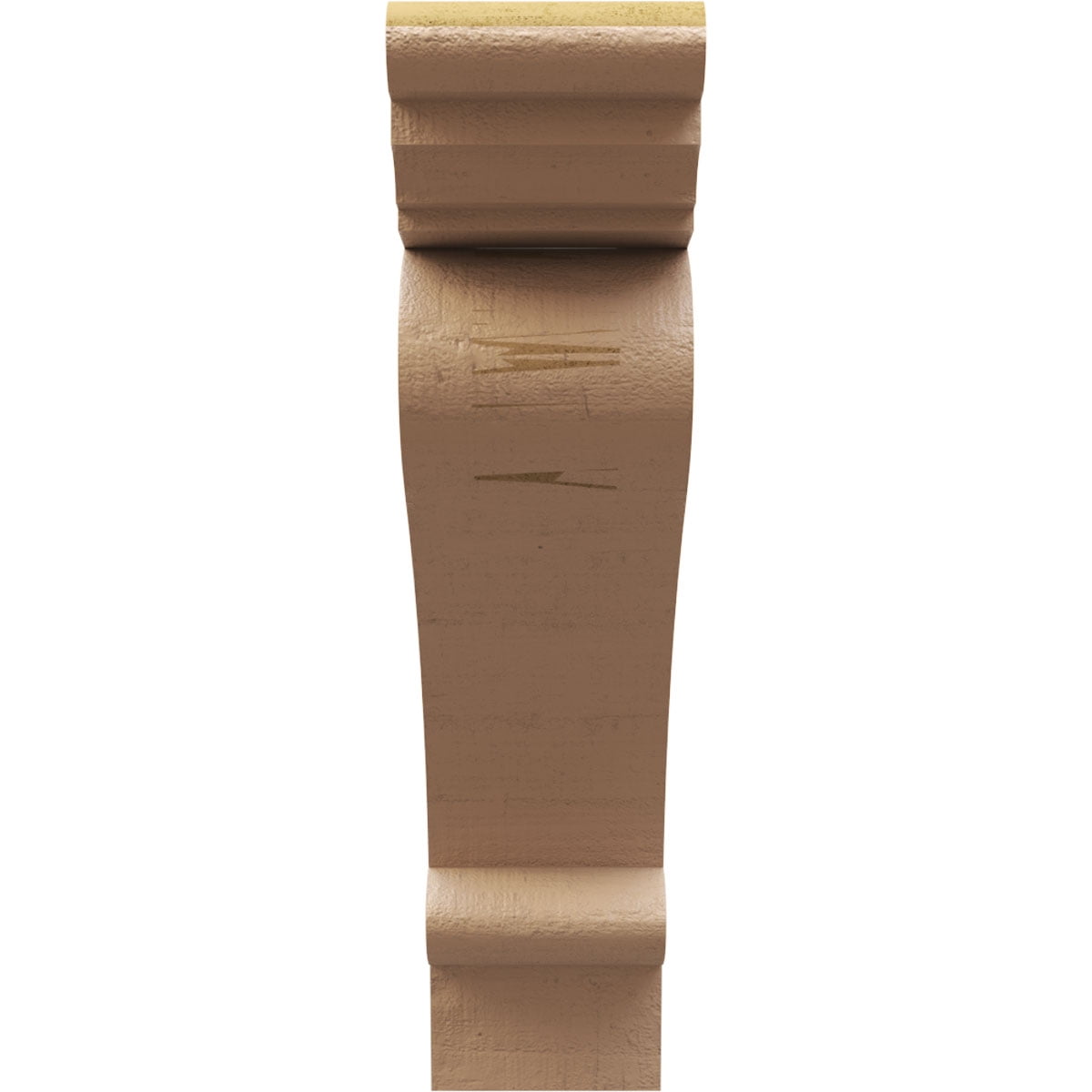 4"W x 16"D x 16"H Thin Mayflower Rough Cedar Woodgrain TimberThane Corbel, Primed Tan
