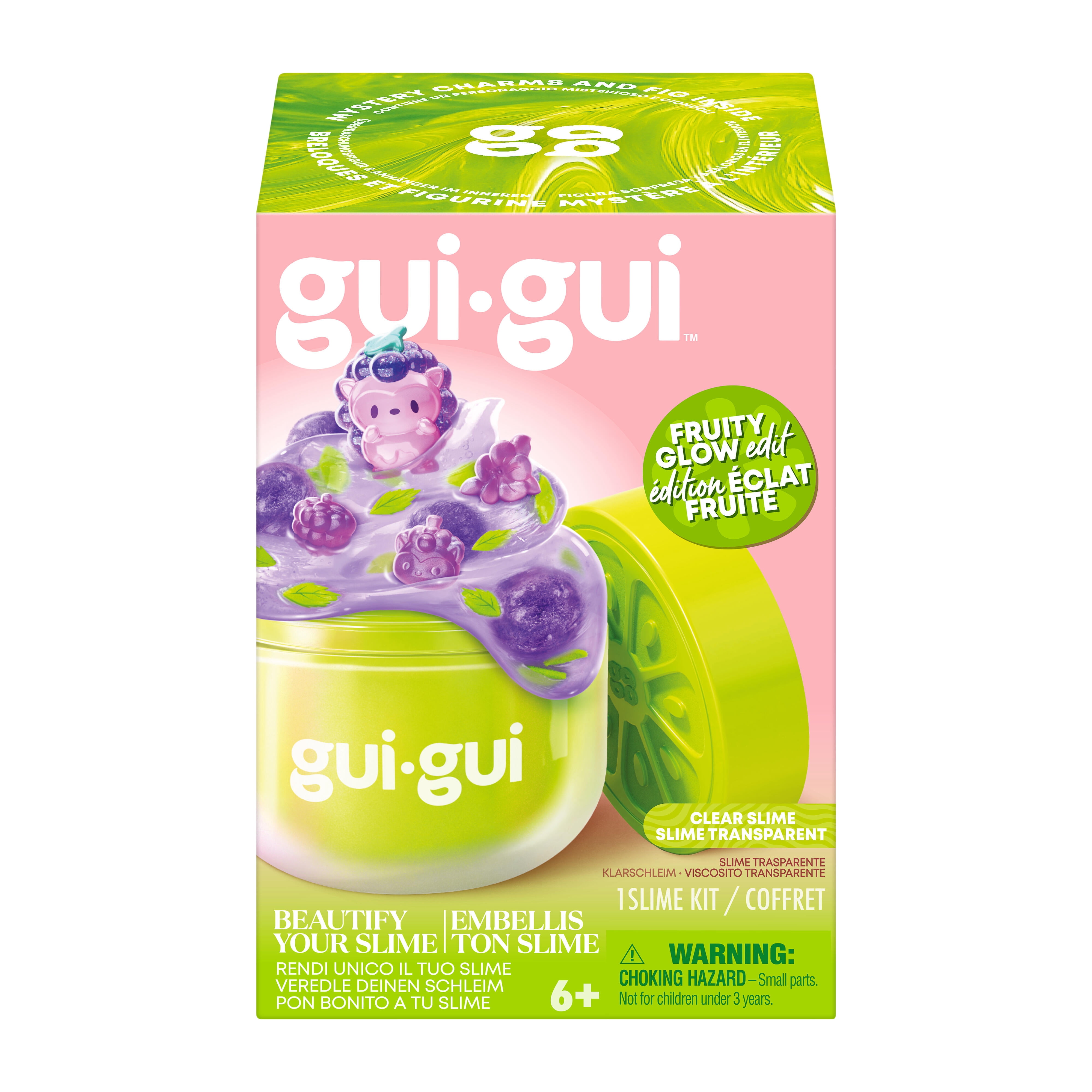 Gui Gui Fruity Glow Single Pack Slime Kit, Ages 6+, Styles Vary, 6 Scented Slimes, 13 to Collect