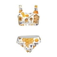 Kdxio Honey Bee Set for Womens High Waisted Bikini Top Sports Style Two
