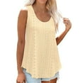 thumbnail image 5 of Vest Tops Women Womens Tank Tops Sleeveless Camisole Tops Scoop Neck Loose Fit Casual Summer Flowy Shirts Cami Beach Tank Tops Elegant Tunic Tops Basic Dressy Work Shirt, 5 of 5