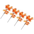 thumbnail image 5 of KAKOWELY Artificial Maple Leaves Orange 4Pcs 15.4x9.1in Plastic, 5 of 10