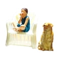 thumbnail image 2 of Figuras de personas a escala 1/64, accesorios de fotografía, diseño de micropaisajes, decoración en miniatura mujer y perro, 2 of 9