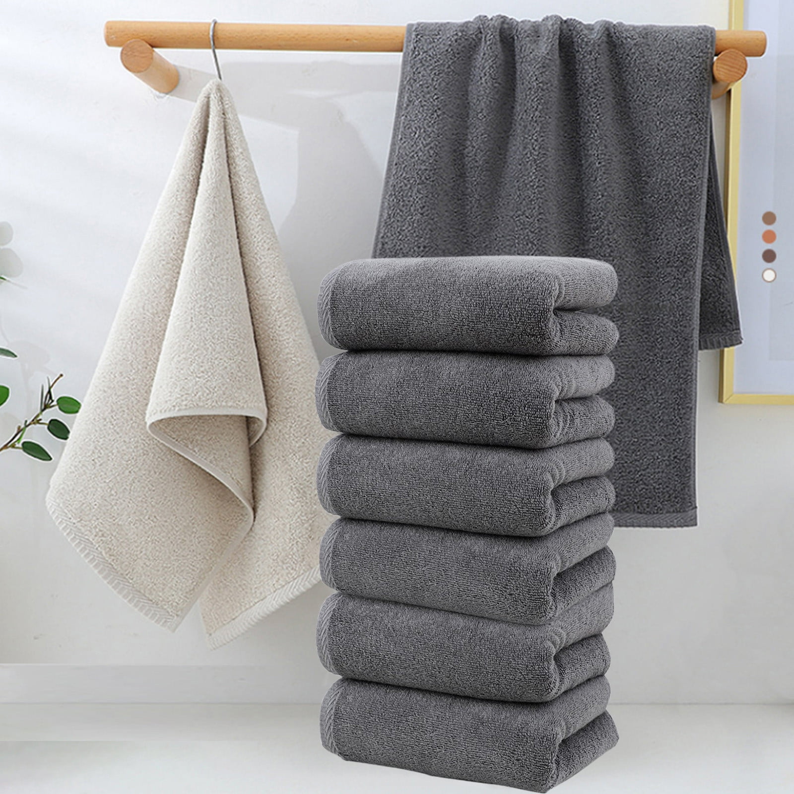 Clearance! PALIFEUR 6 Pcs Cotton Towels Soft Bath Towels, Highly Absorbent Towels for Bathroom Kitchen Gym, Quickly-Dry Towel Set, 13x30 Inch