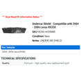 thumbnail image 2 of Undercar Shield - Compatible with 2004 - 2006 RX330 2005, 2 of 2
