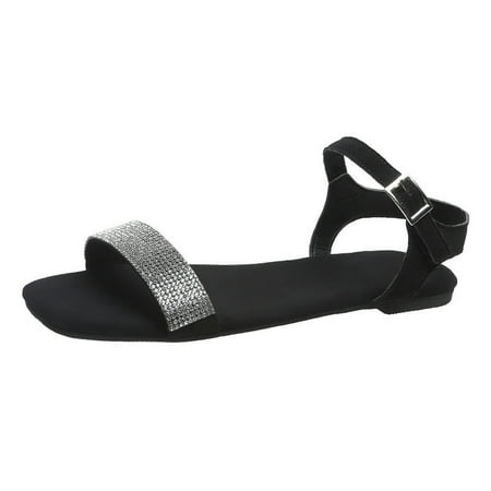 

Sandals for Women Rhinestones Bohemian Flat Flip Flops Sandals Casual Summer Beach Outdoor Slippers Womens Flat Sandals