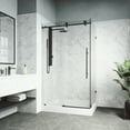 thumbnail image 6 of VIGO Elan E-Class 36 in. L x 48 in. W x 82 in. H Frameless Sliding Shower Enclosure Kit in Matte Black with Clear Glass, 6 of 11