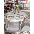 thumbnail image 4 of Outdoor Tablecloth with Umbrella Hole and Zipper, Grey Snowman Round Table Cloth 60 Inch Waterproof Tablecloth, Christmas Winter Snowflake Xmas Tree Picnic Table Cover for Patio Camping, 4 of 7