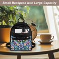 thumbnail image 5 of HELLHERO Butterfly & Mushroom Mini Backpack for Travel Work, Lightweight Travel Shoulder Bag Polyester Lots of Pockets Backpack Purse, 5 of 8